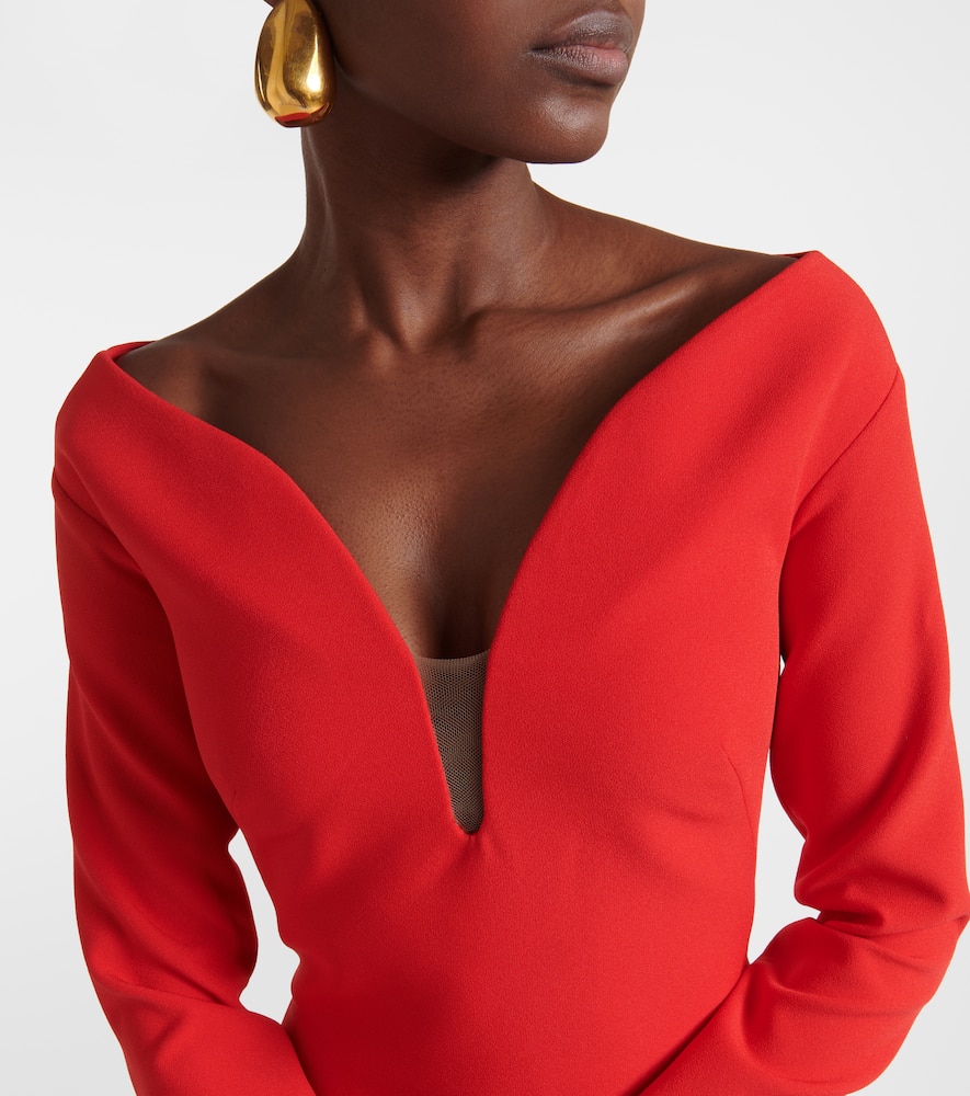 Wilson crêpe fishtail gown