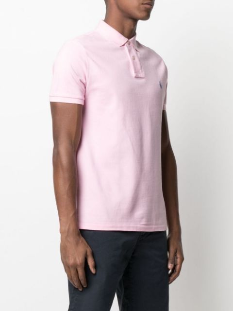 Embroidered-logo short-sleeved polo shirt