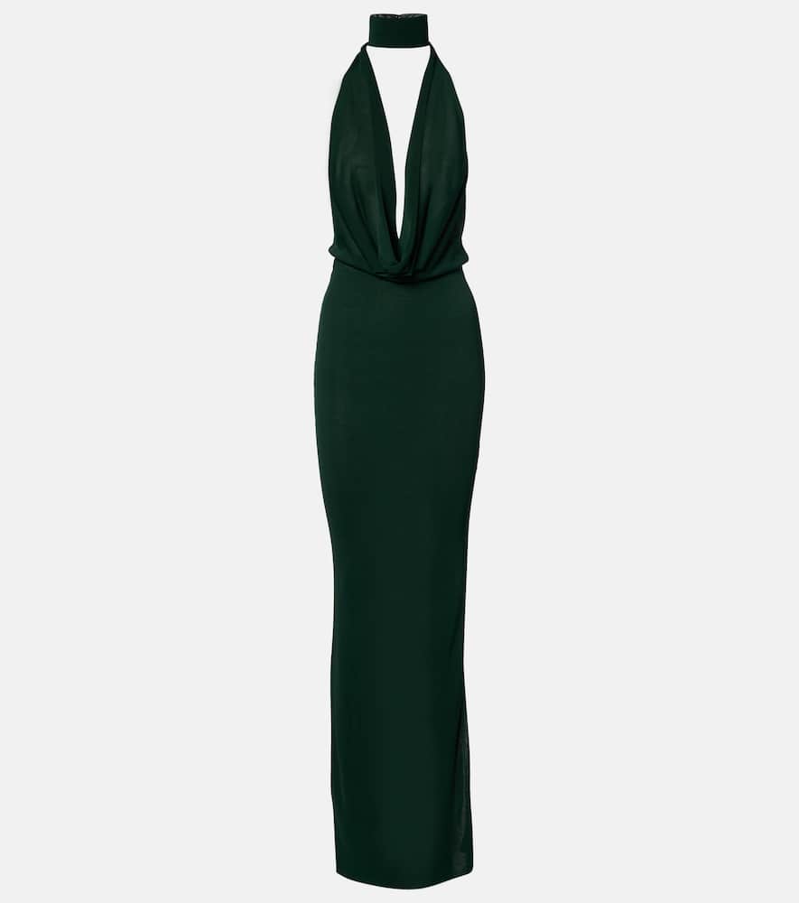 Draped jersey gown