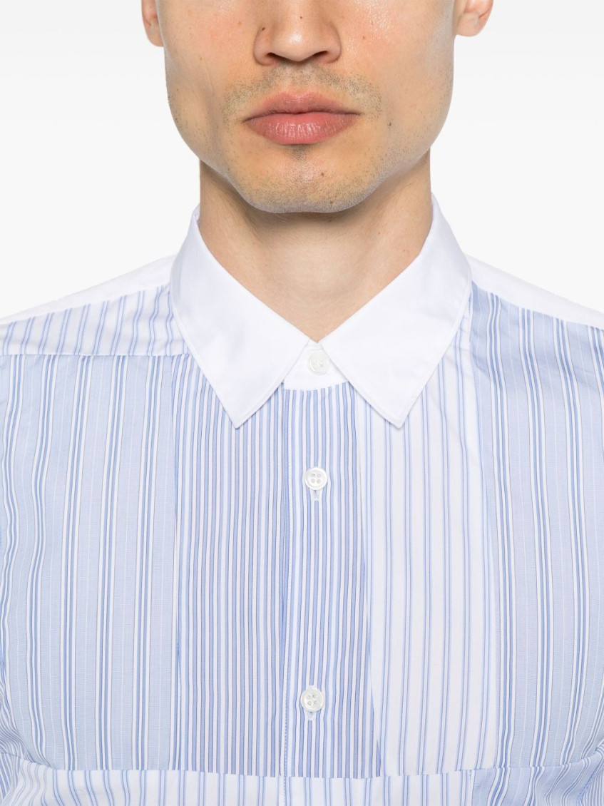 White Long Sleeve Striped Shirt