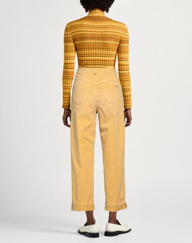 Woman Pants Marigold Size 4 Cotton, Elastane