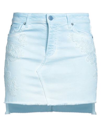 Woman Denim skirt Sky blue Size 4 Cotton, Elastane