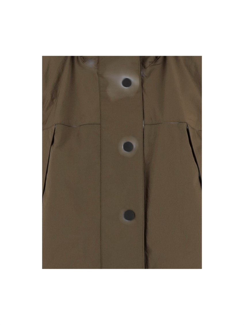 Dark Green Solid Hood Blazer