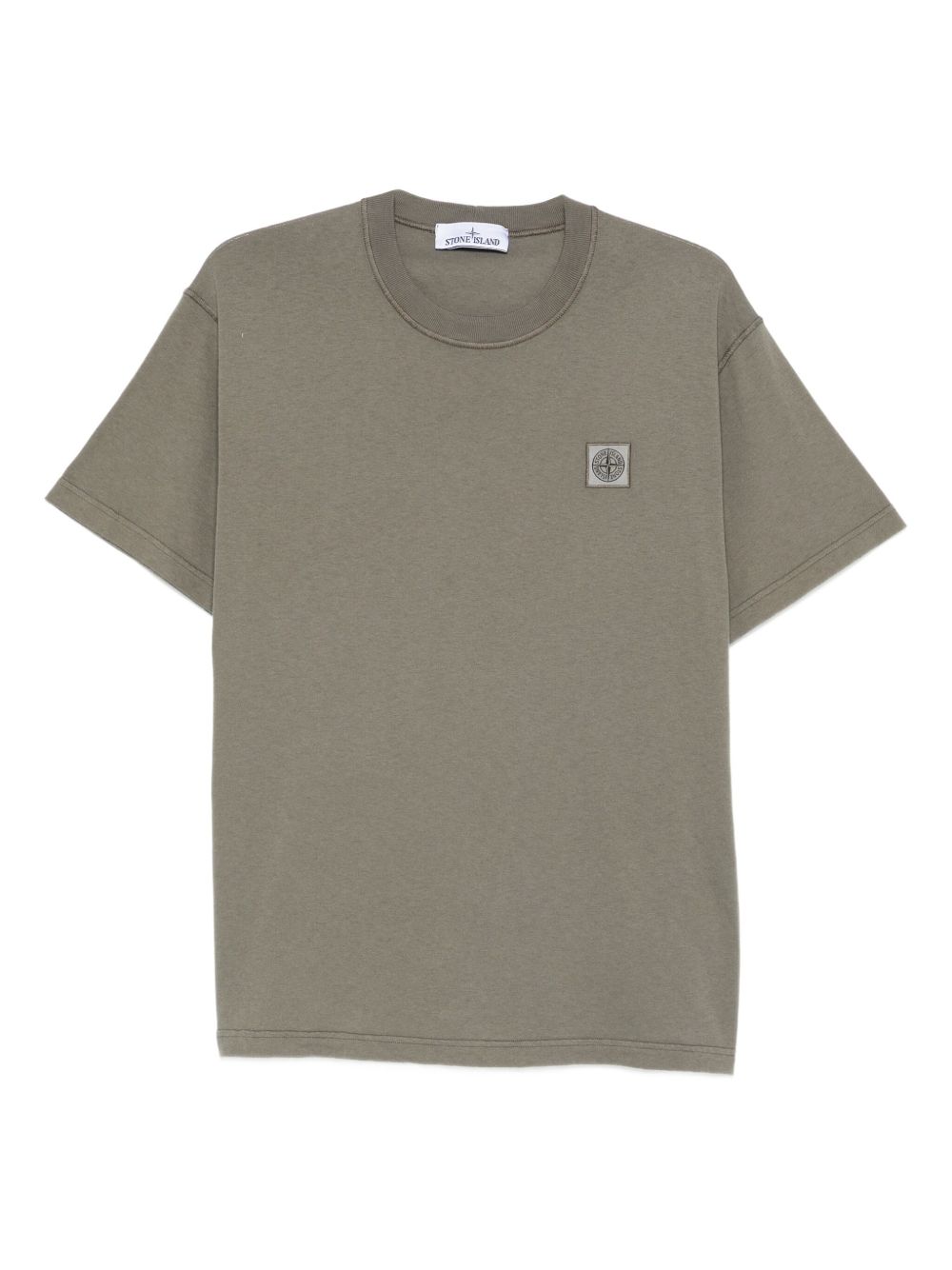 Compass-patch cotton T-shirt - Green