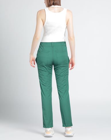 Woman Pants Emerald green Size M Cotton