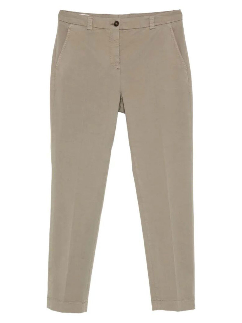 Green Straight Leg Cotton Trouser