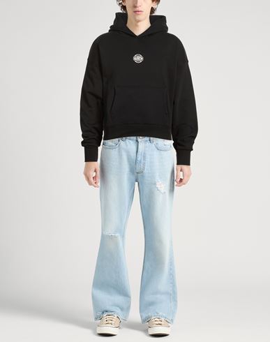 Man Sweatshirt Black Size M Cotton