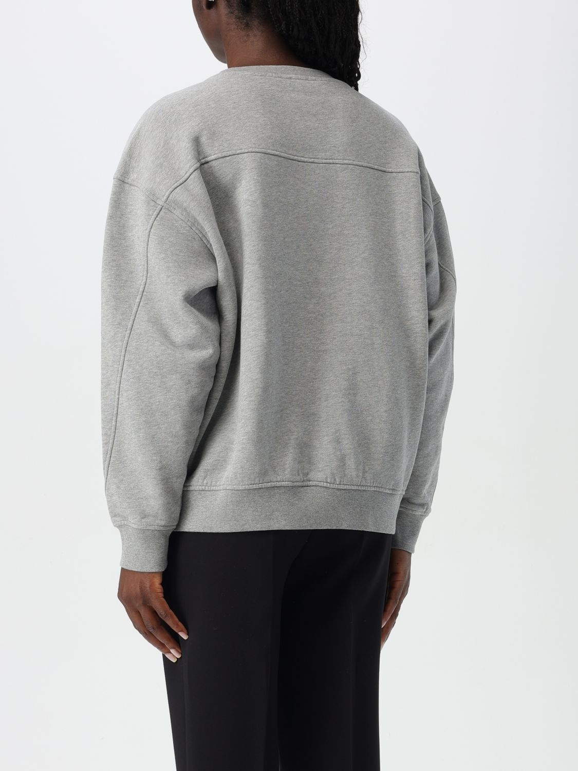 Love Birds-embroidered cotton sweatshirt - Brown