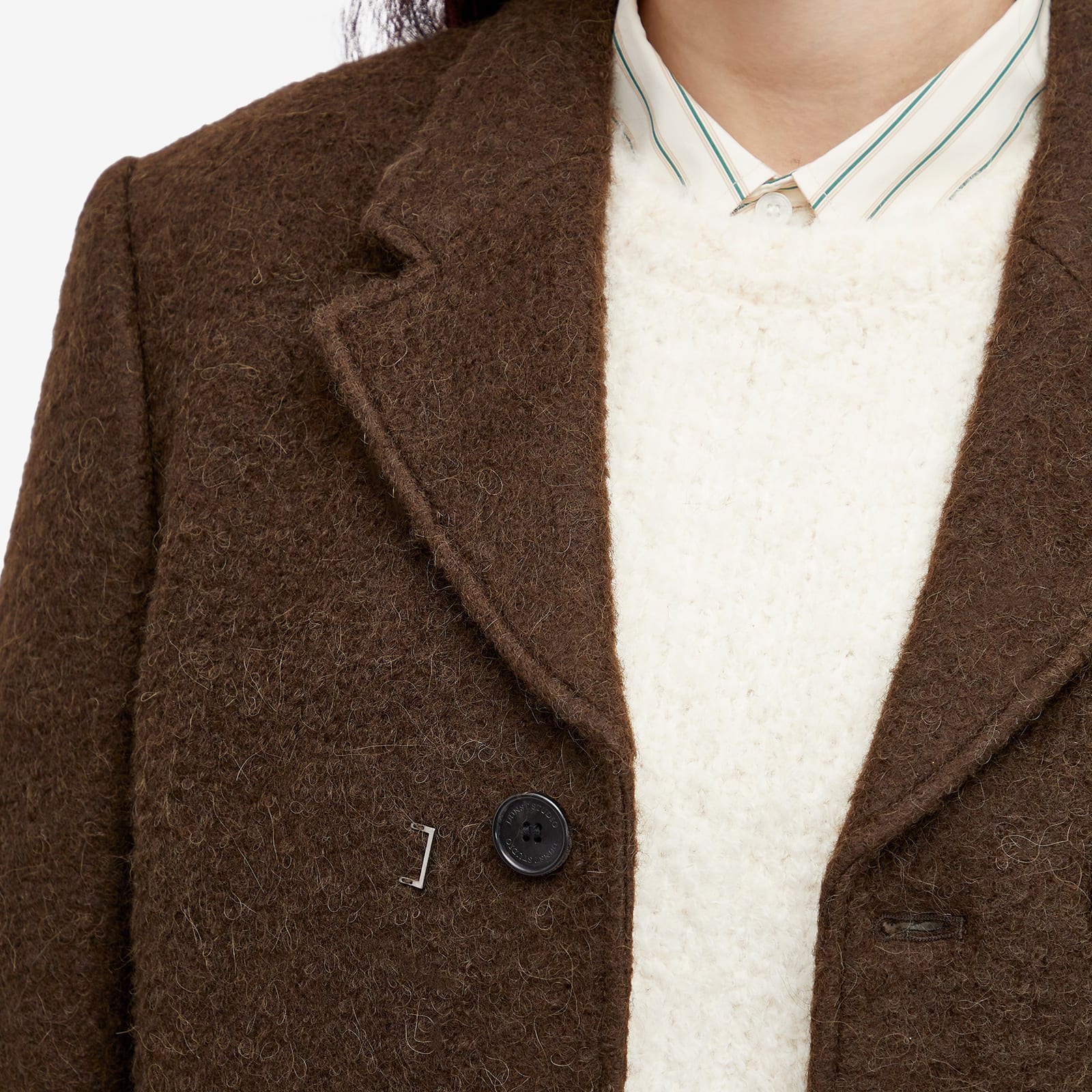 Women's Unisex 2-Way 3 Wool Coat in Brown