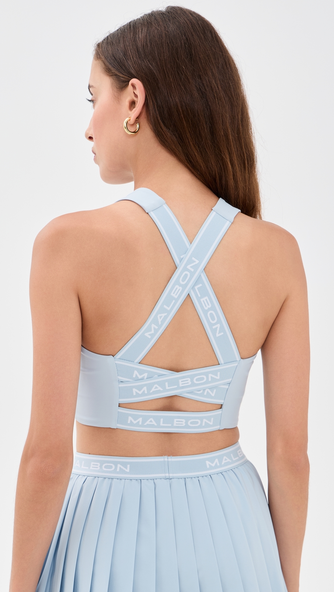 Crossback Bra Top Subdued Blue