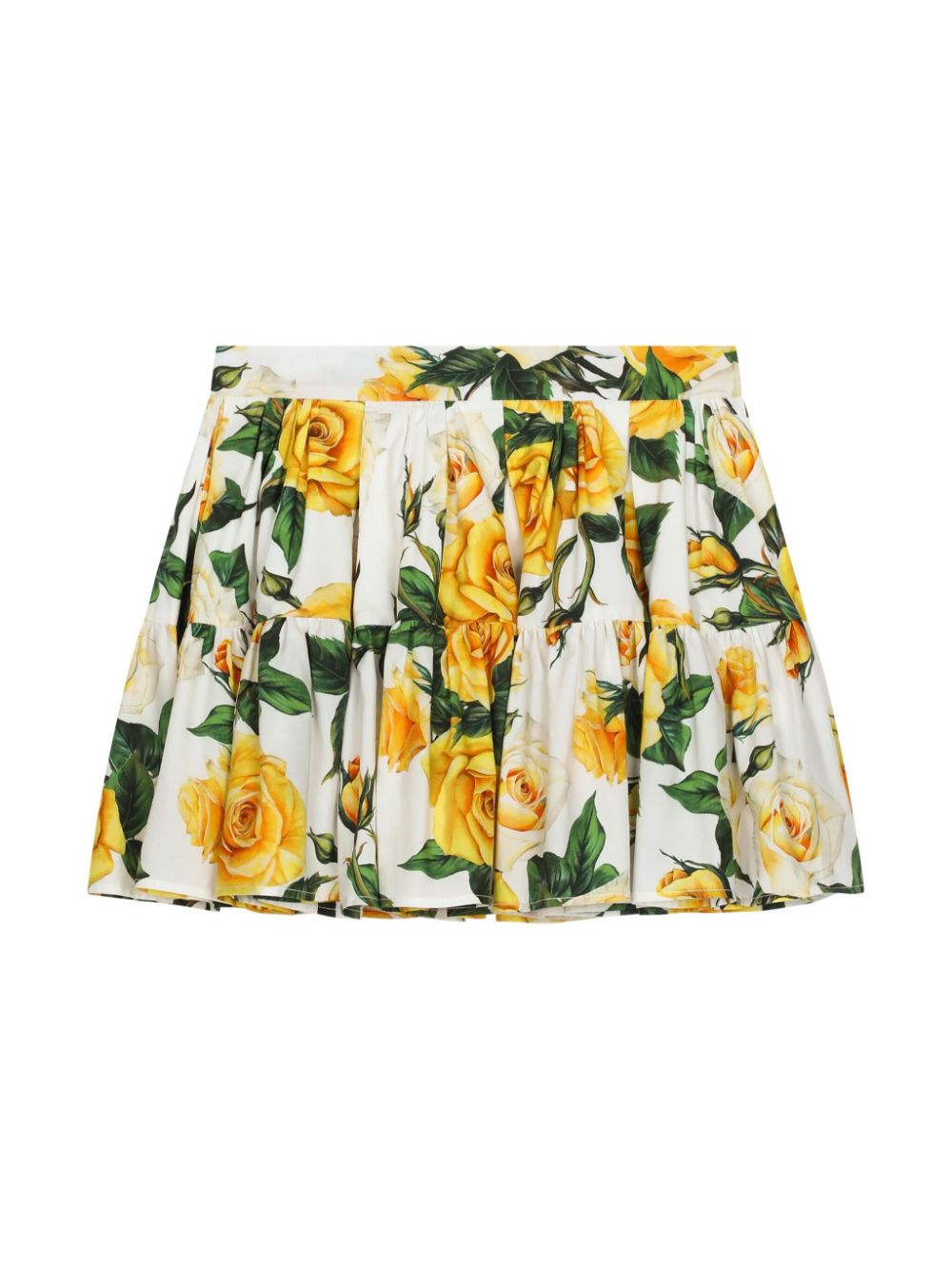 Floral-print skirt - White