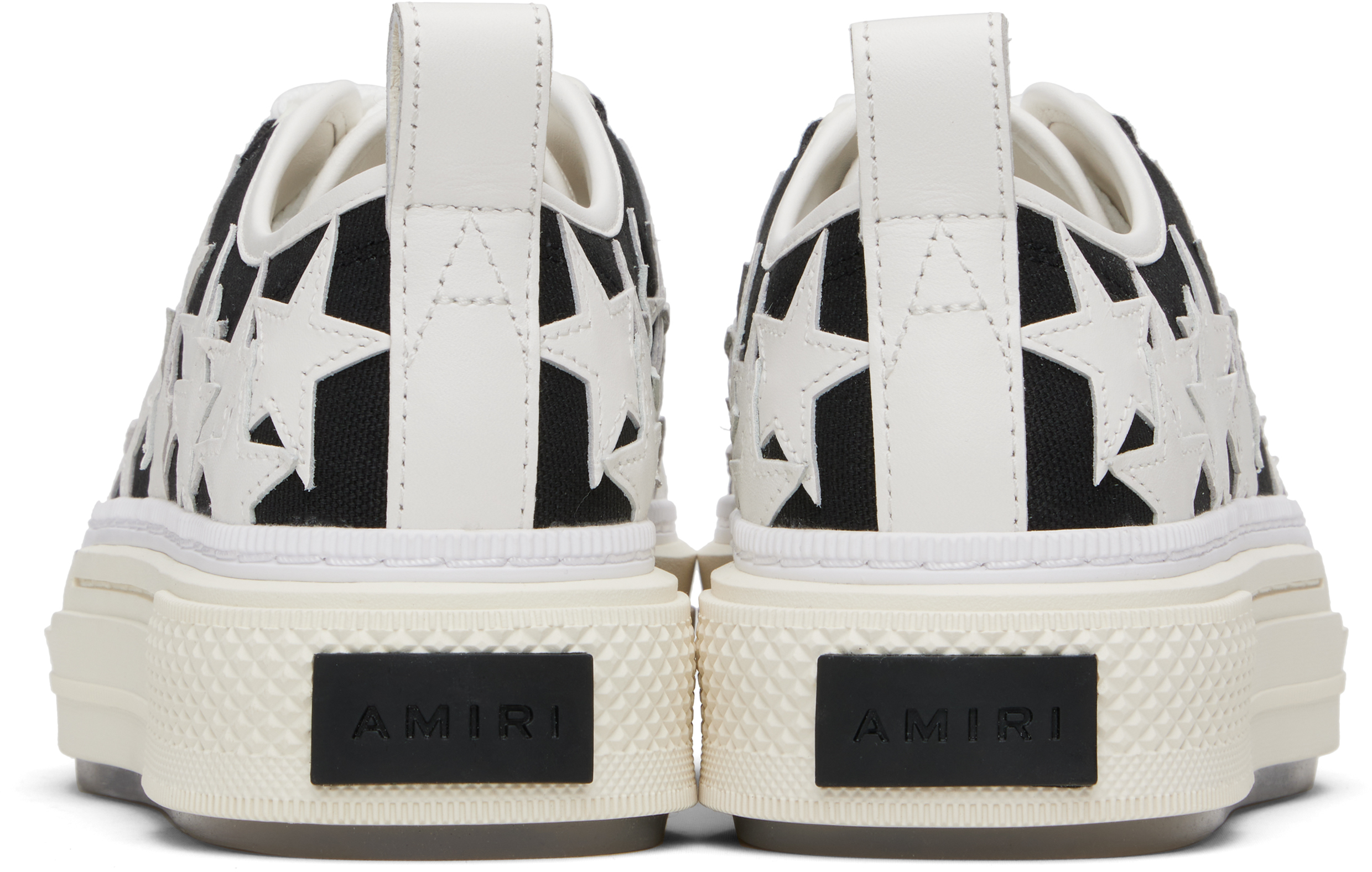 Black & White Stars Court Low Sneakers