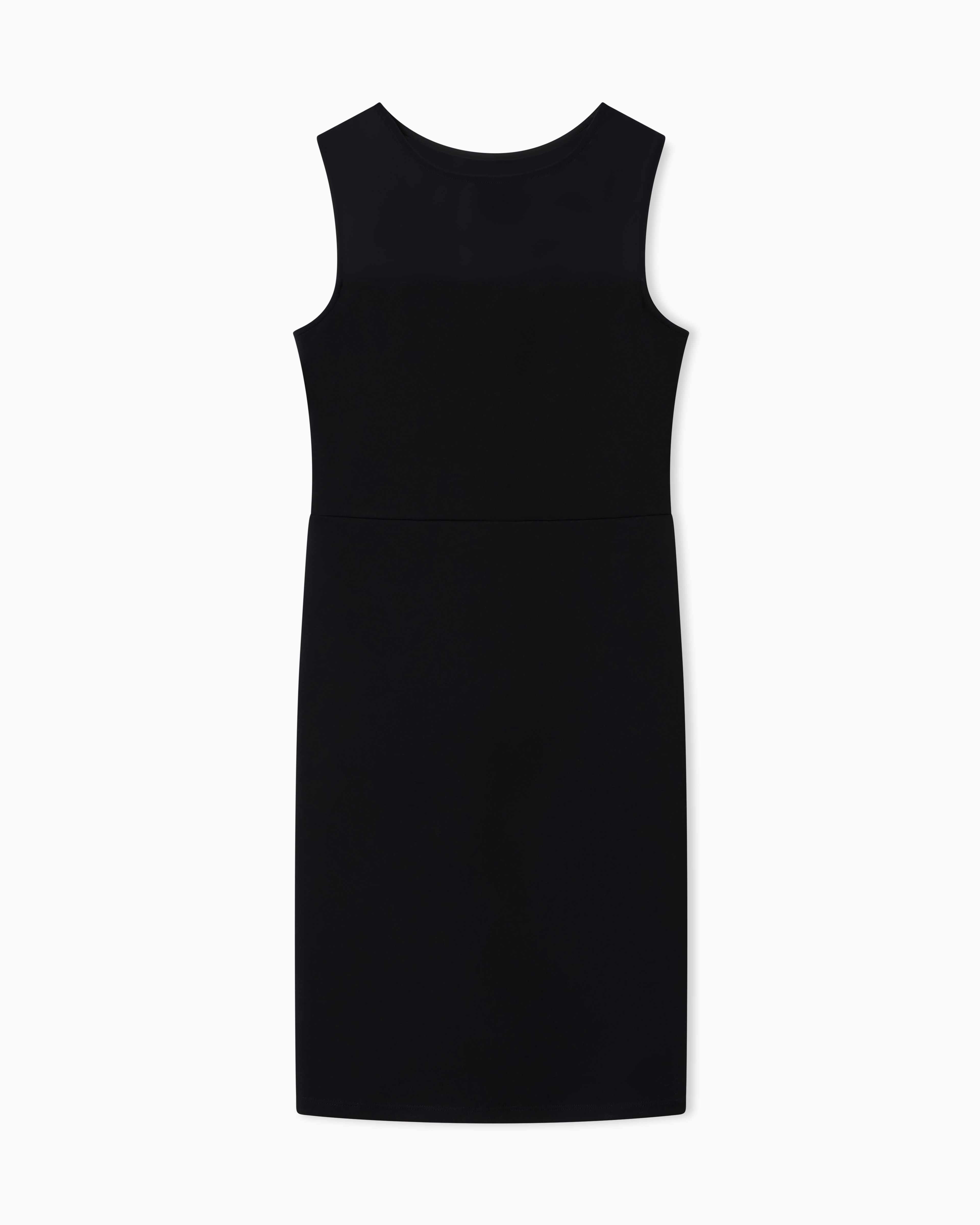 Stretch sheath dress with a mesh insert Icon