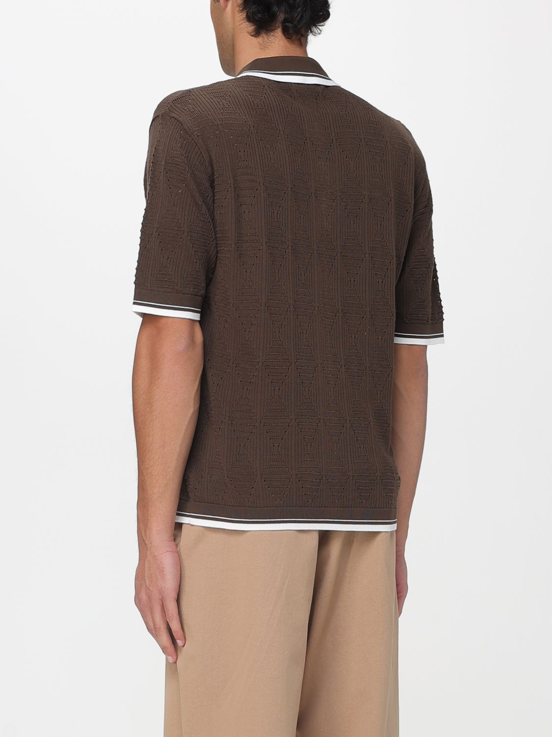Polo Shirt Men color Brown