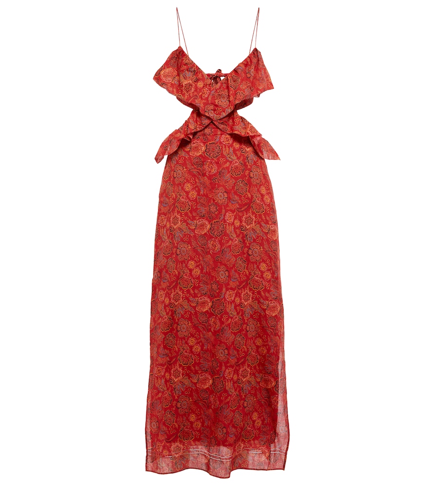 Allegra floral ramie maxi dress