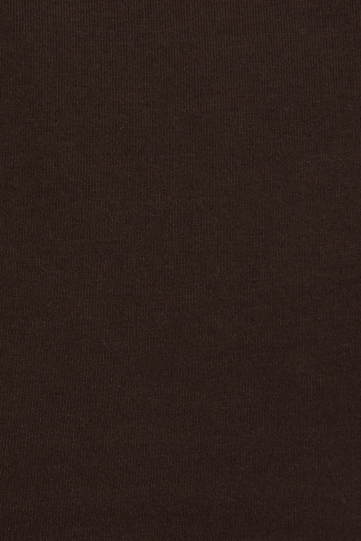 Scoop Neck Cotton Cami Top - Brown - Women Clothing