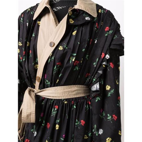 Reversible trench coat in viscose and cotton blend