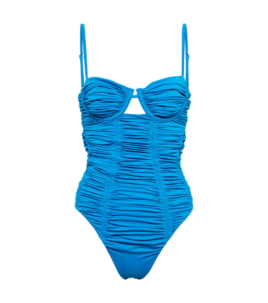Self-Portrait Ruched swimsuit