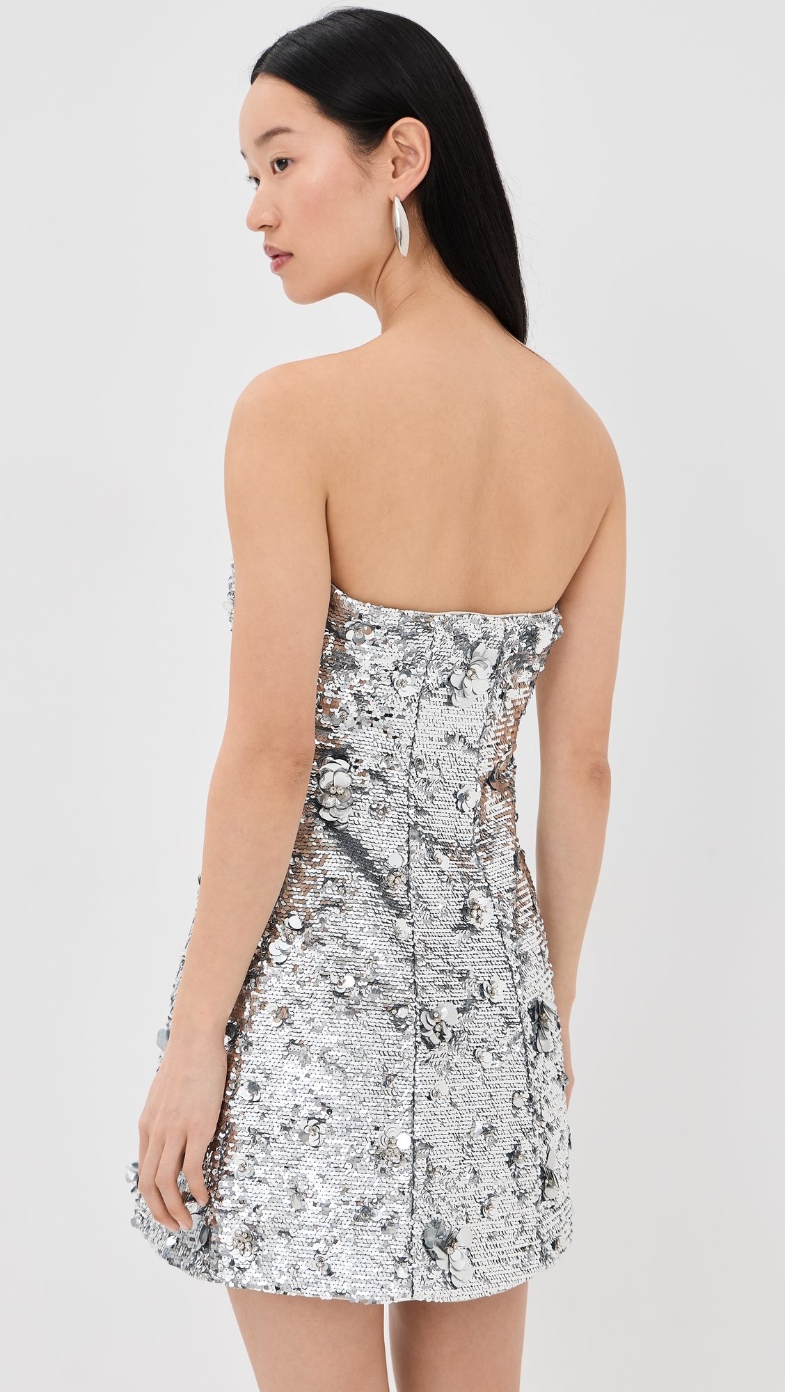 Arta Bustier Mini Dress Silver
