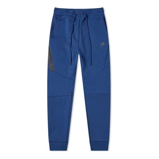 Sportswear Tech Fleece Drawstring Tight Sports Pants Blue