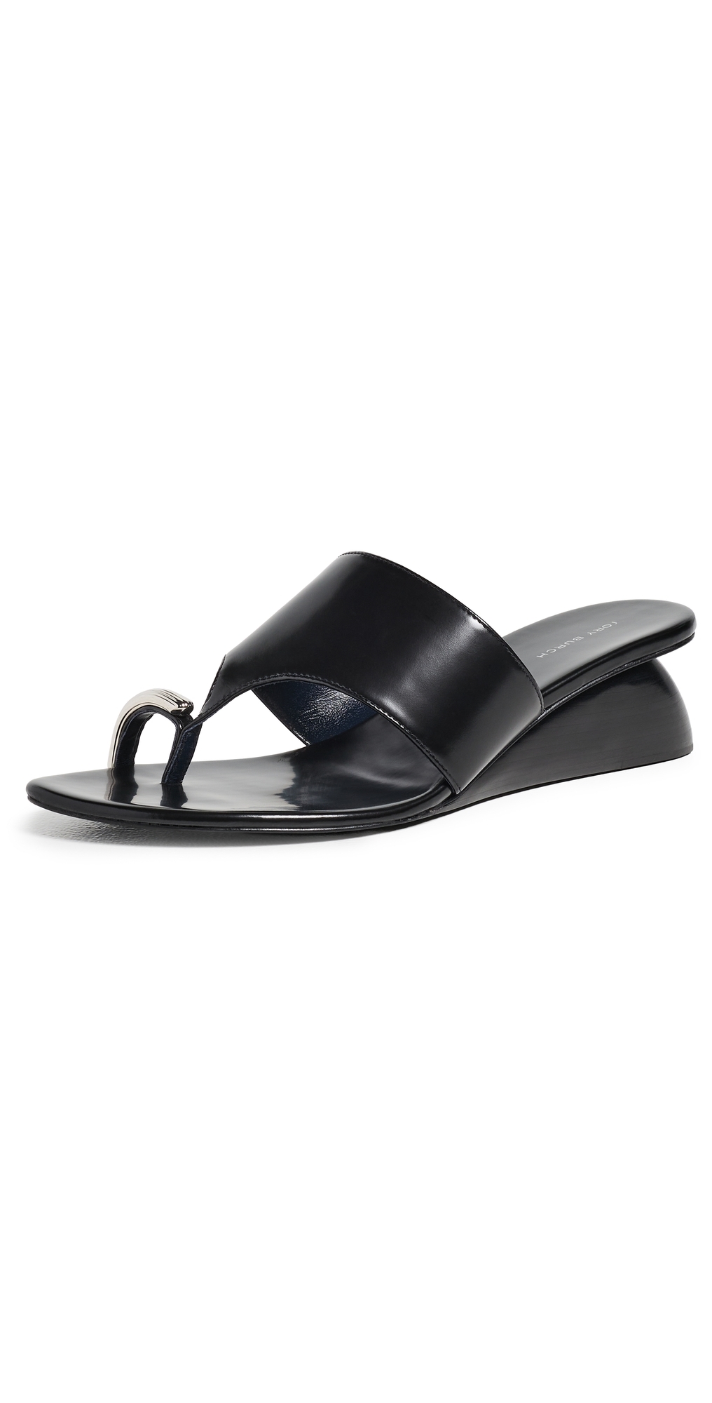 Pierced Wedge Sandals 45mm Perfect Black