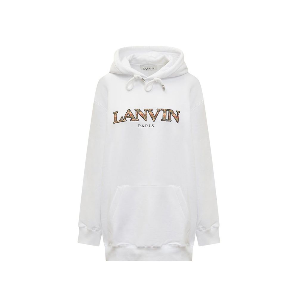 Embroidered Logo Cotton Sweatshirt — White