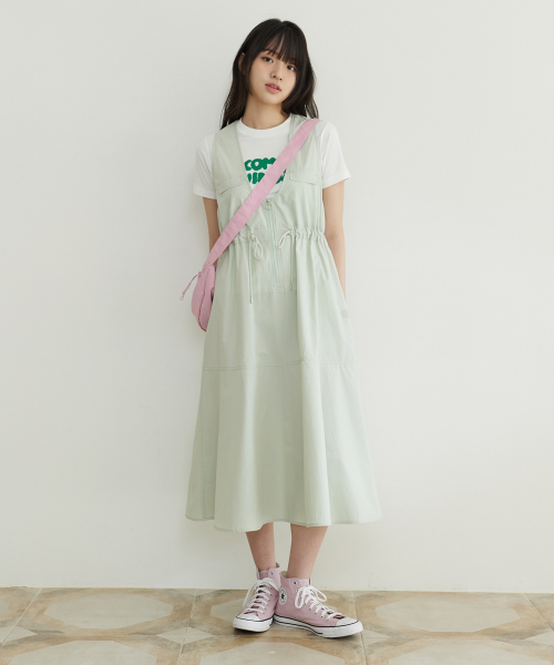 W STRING LINED DRESS