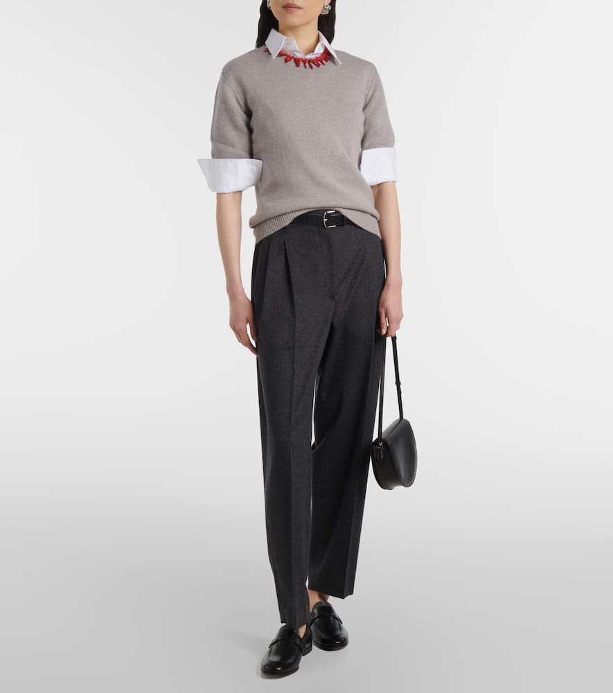 Lura knitted cashmere T-shirt