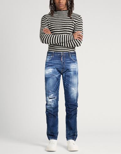 Man Jeans Blue Size 32 Cotton, Elastane