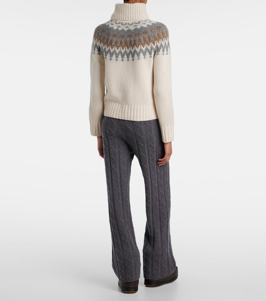 Ingrid jacquard cashmere turtleneck sweater
