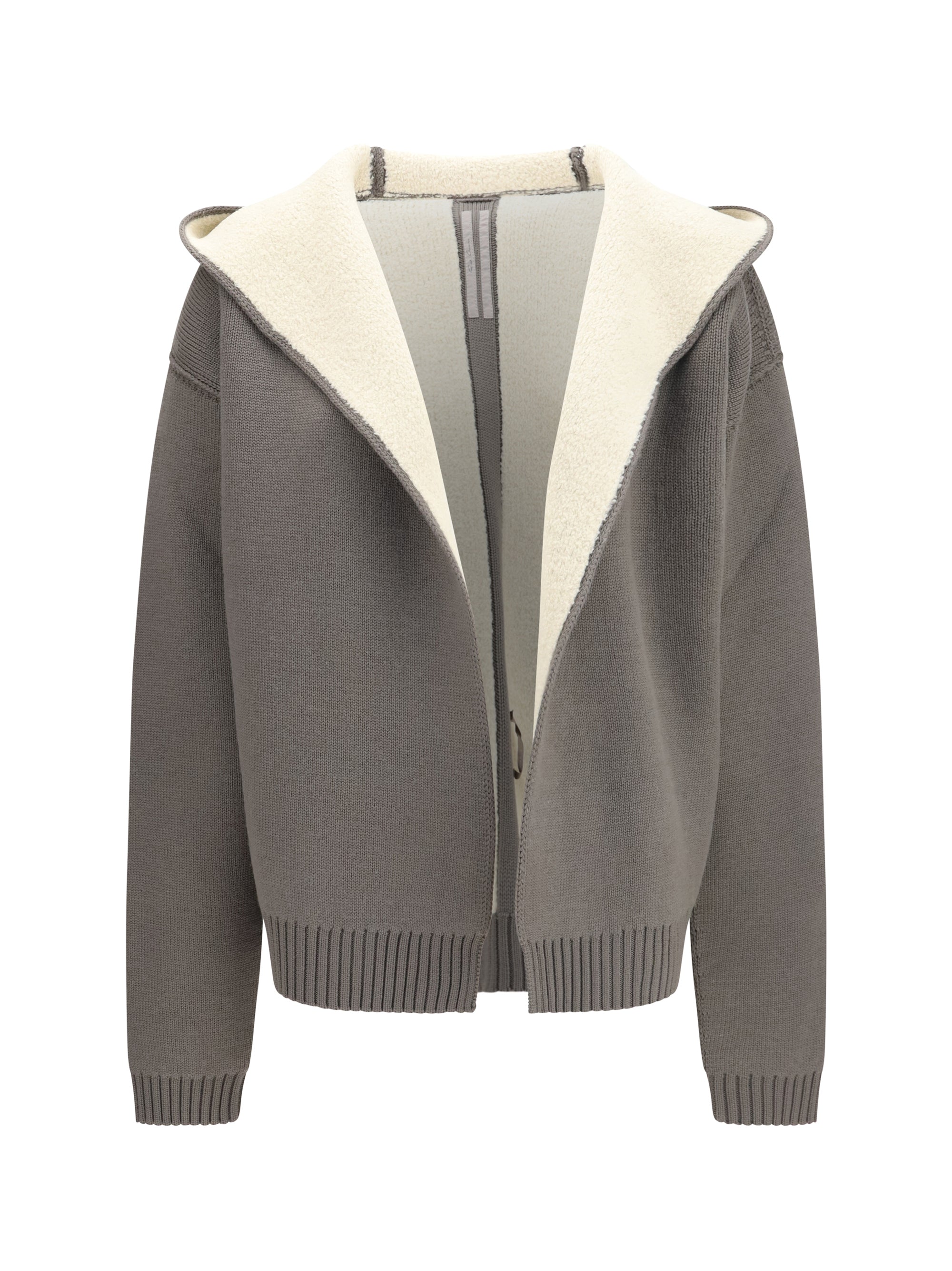 Reversible Wool Hoodie Jacket — Gray
