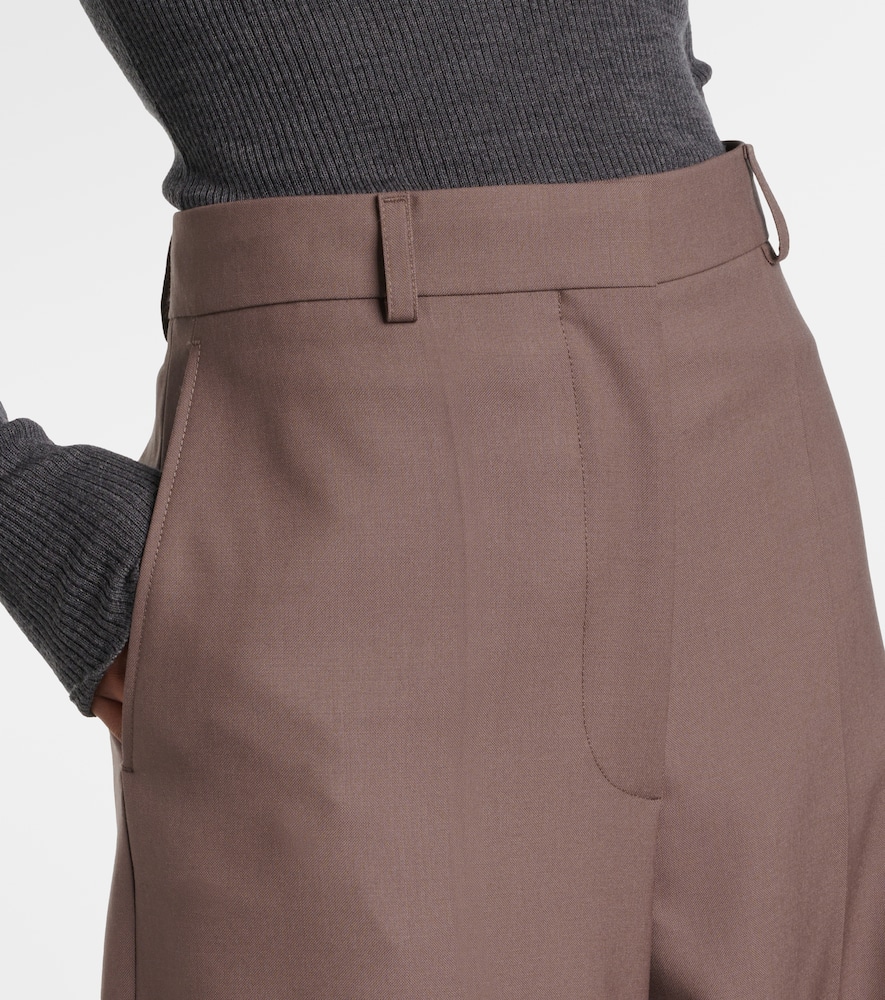 Wool wide-leg pants