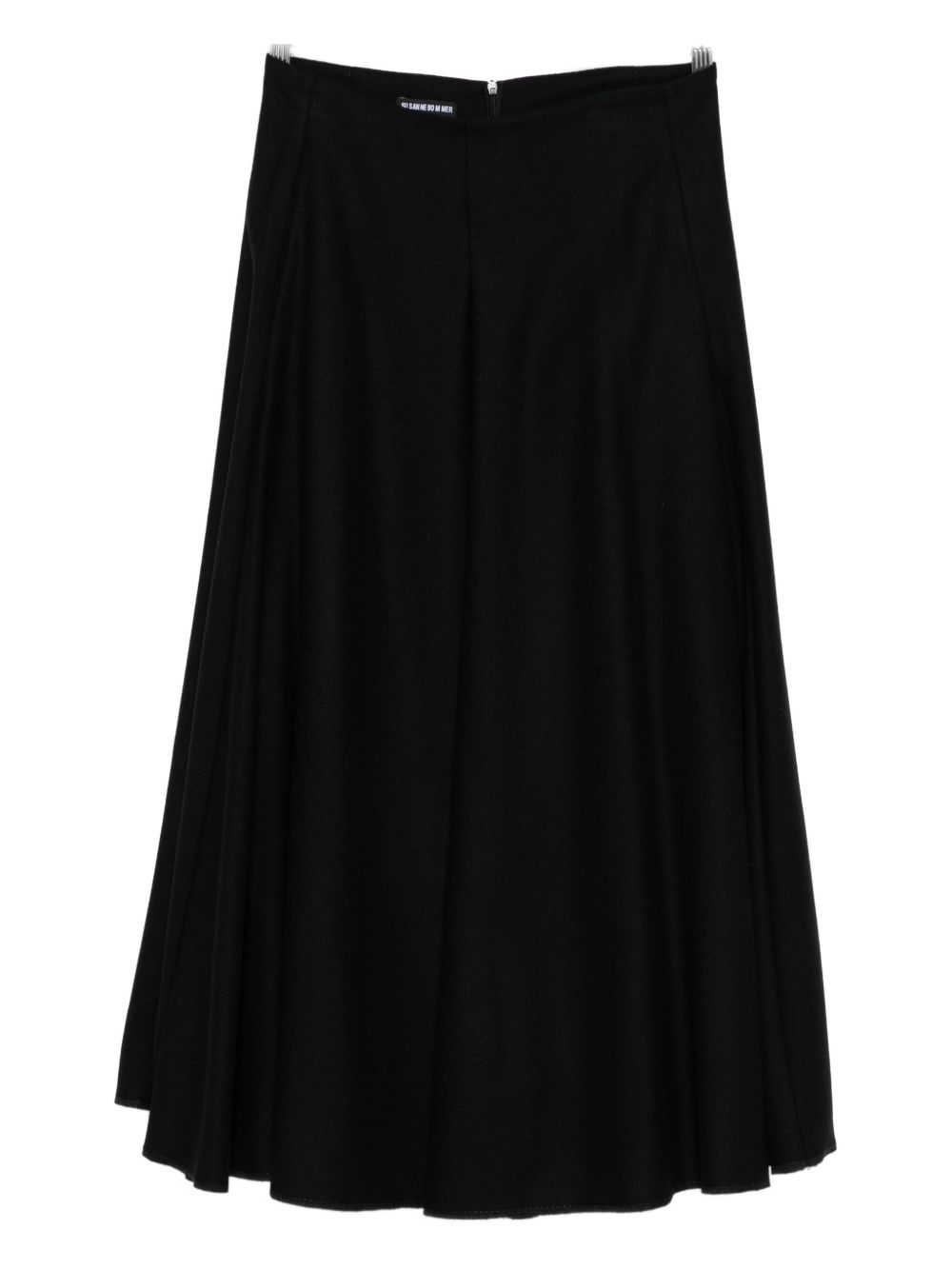 Cotton midi skirt