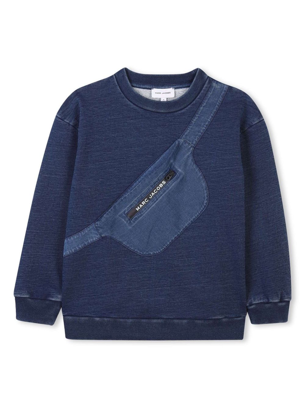 3D zipped pocket sweatshirt - Blue
