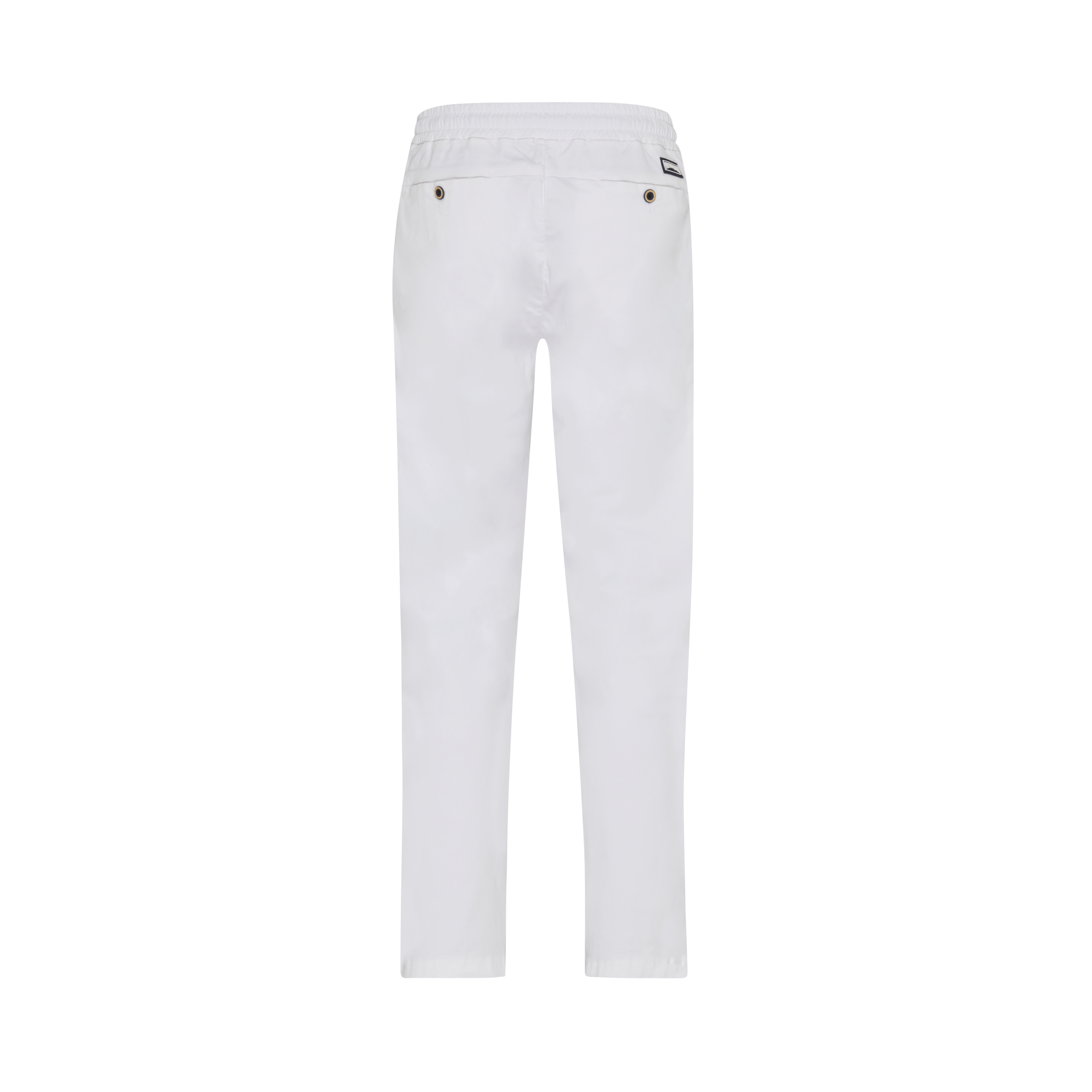 Men Elastic Waistband Tencel Satin Pants - Jeans - Clemence - White