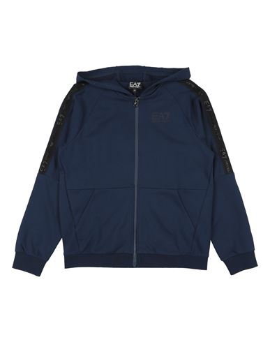 Kid Boy Sweatshirt Navy Size 16 Cotton, Elastane