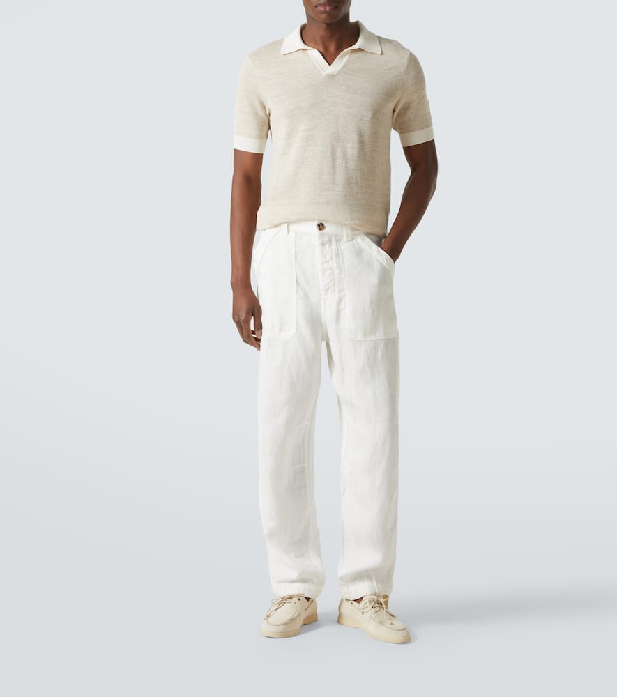 Cotton-blend polo shirt