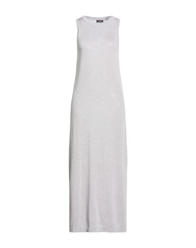 Woman Maxi dress Light grey Size 6 Cotton, Viscose, Metallic fiber, Polyester
