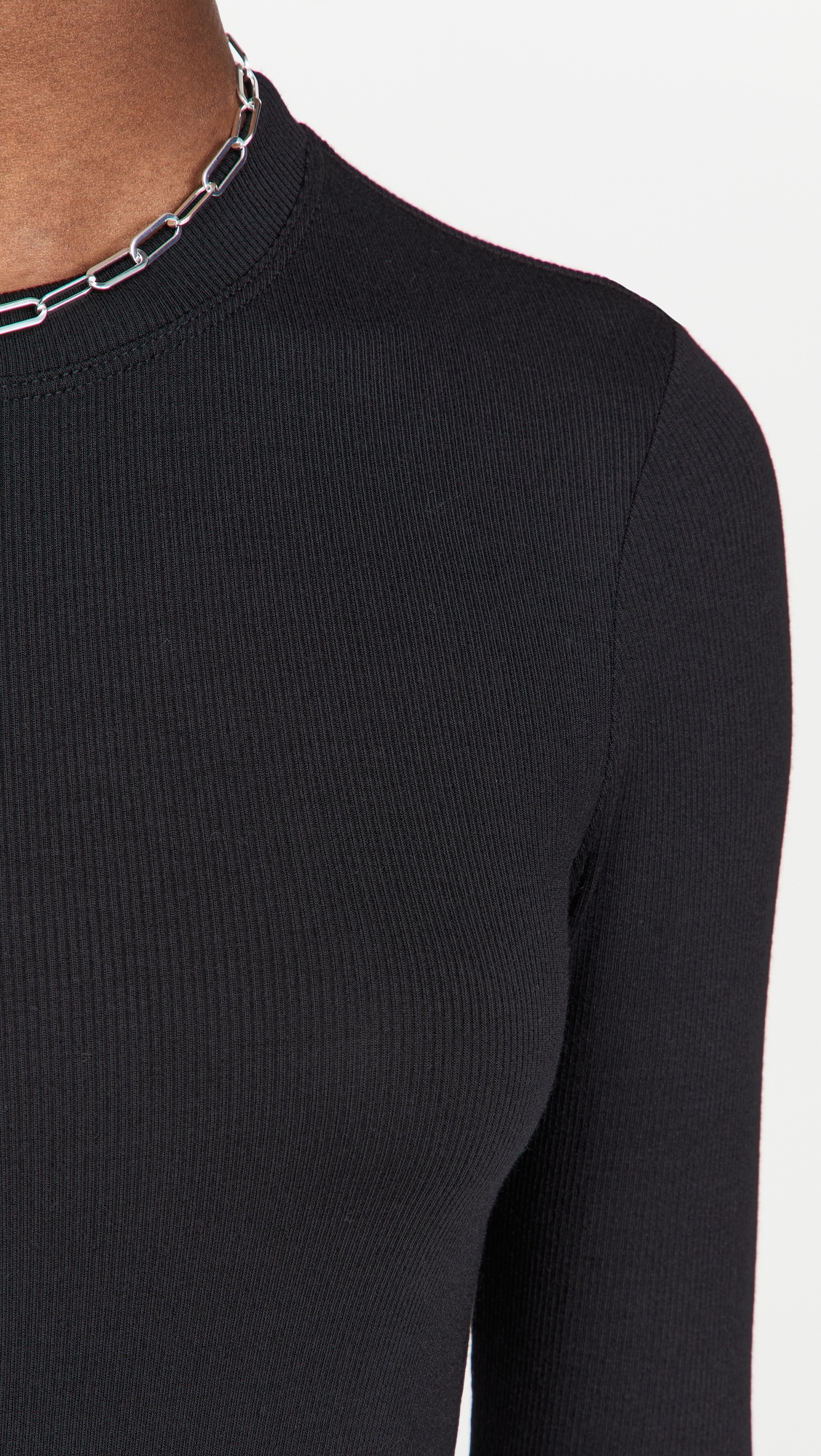 Louise Rib Long Sleeve Black 