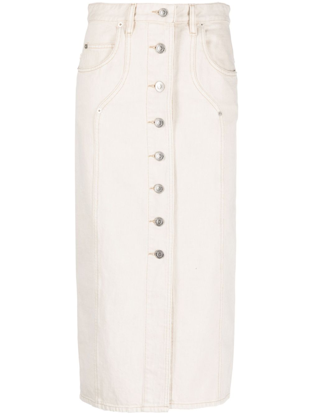 Vandy buttoned midi skirt - Grey