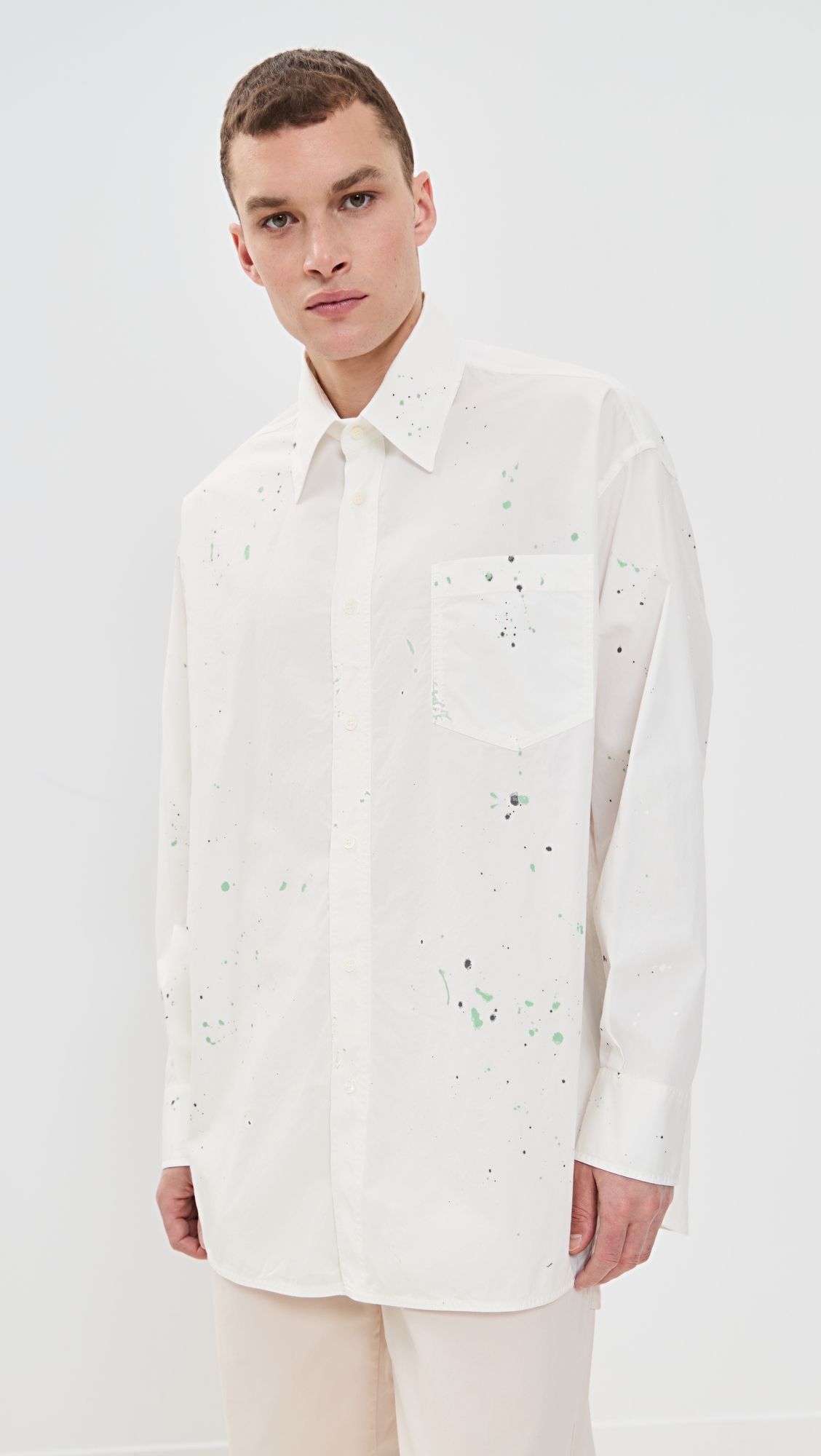 MM6 Maison Margiela Paint Splatter Shirt Off White