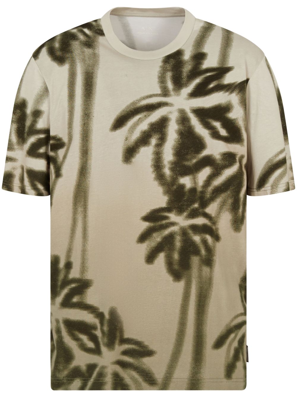Armani Exchange palm tree-print T-shirt - Neutrals
