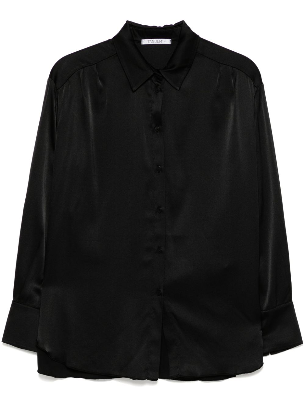 Spread collar shirt - Black