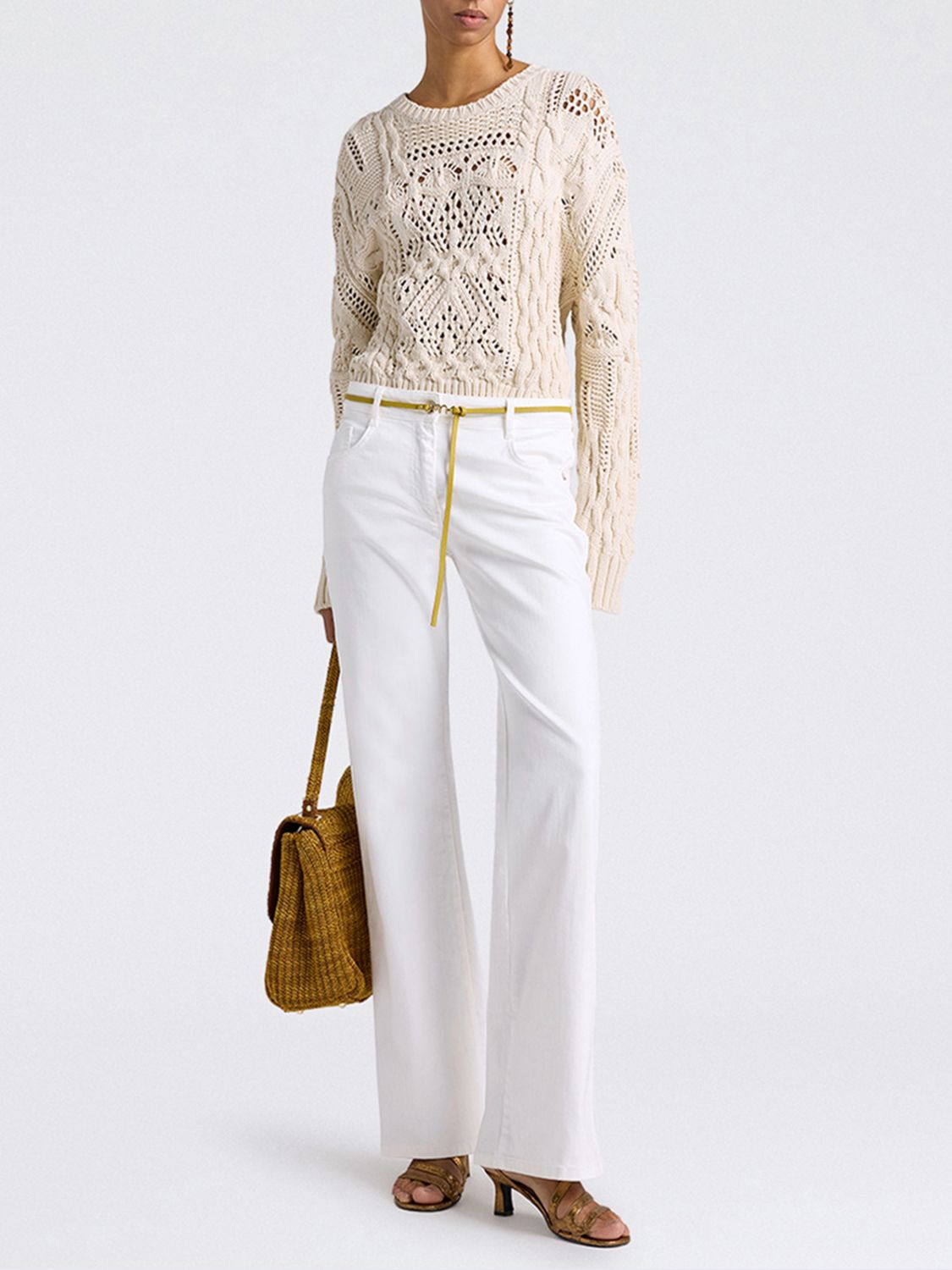 MOMONÌ Pants Woman color White