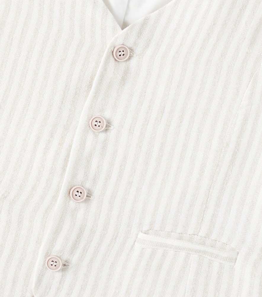 Striped linen vest