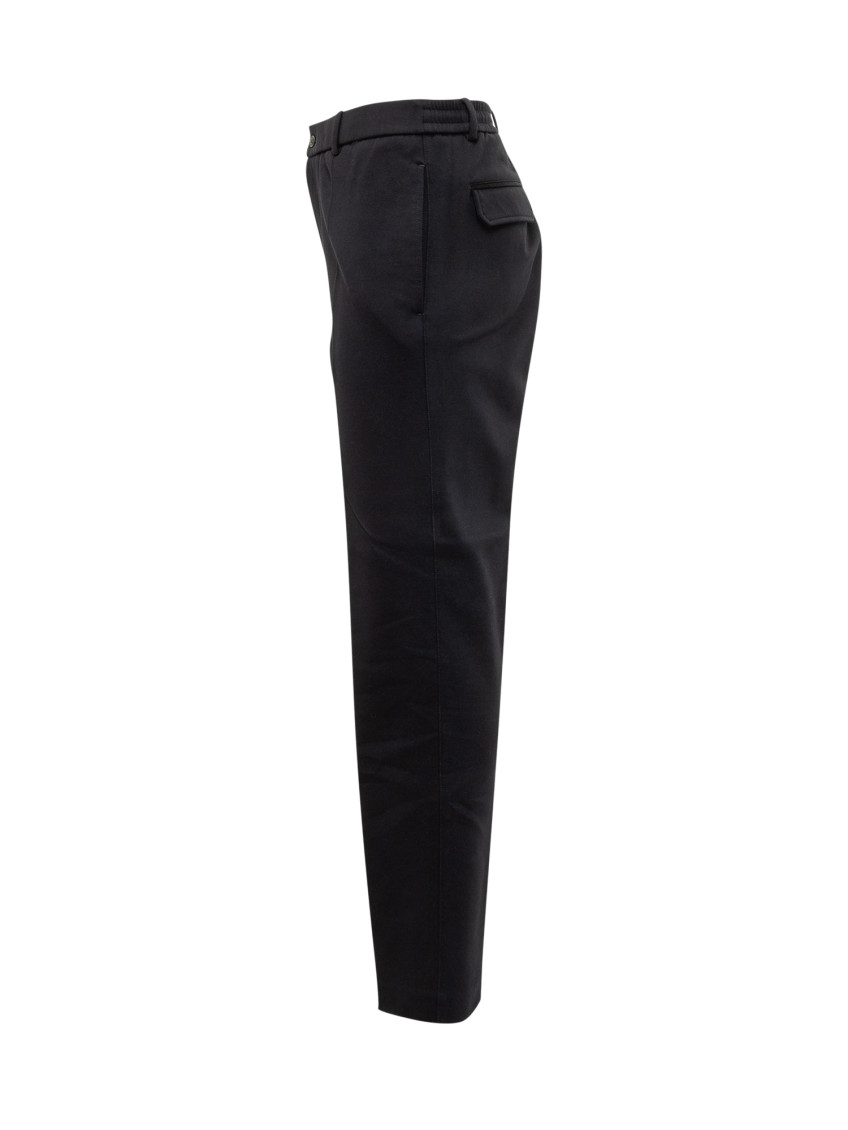 Blue Tailored Flat Front Pants