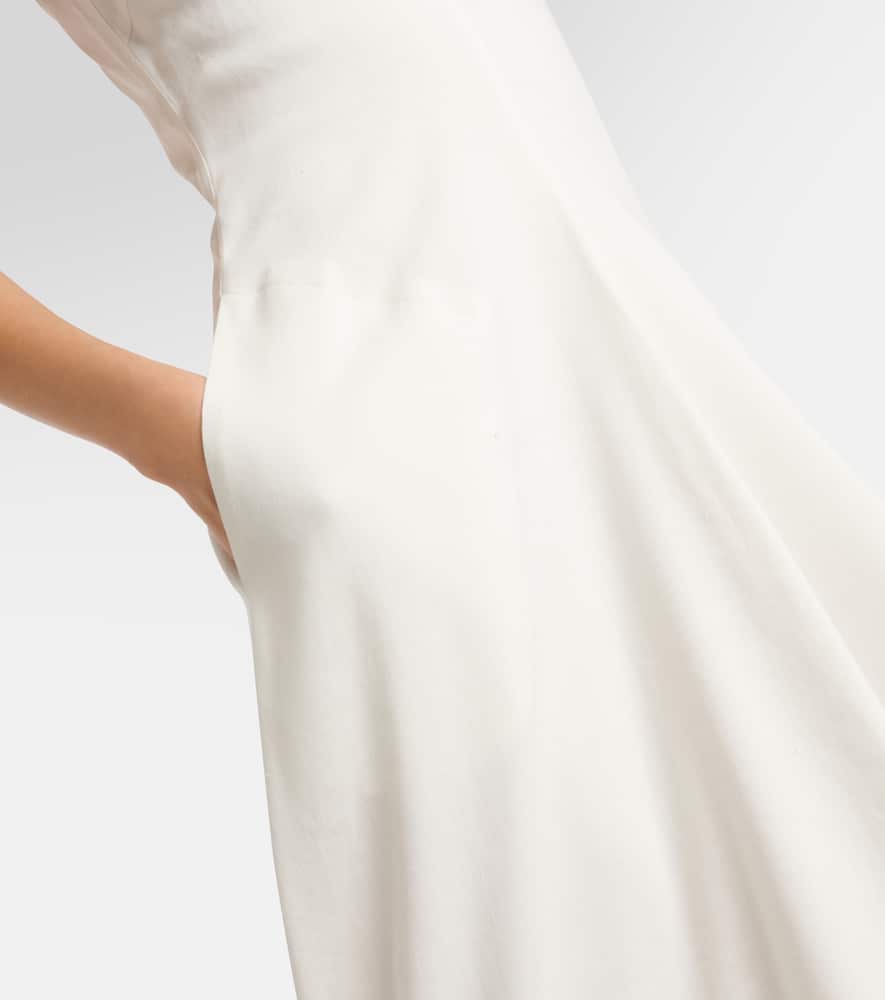 Ruby linen-blend midi dress