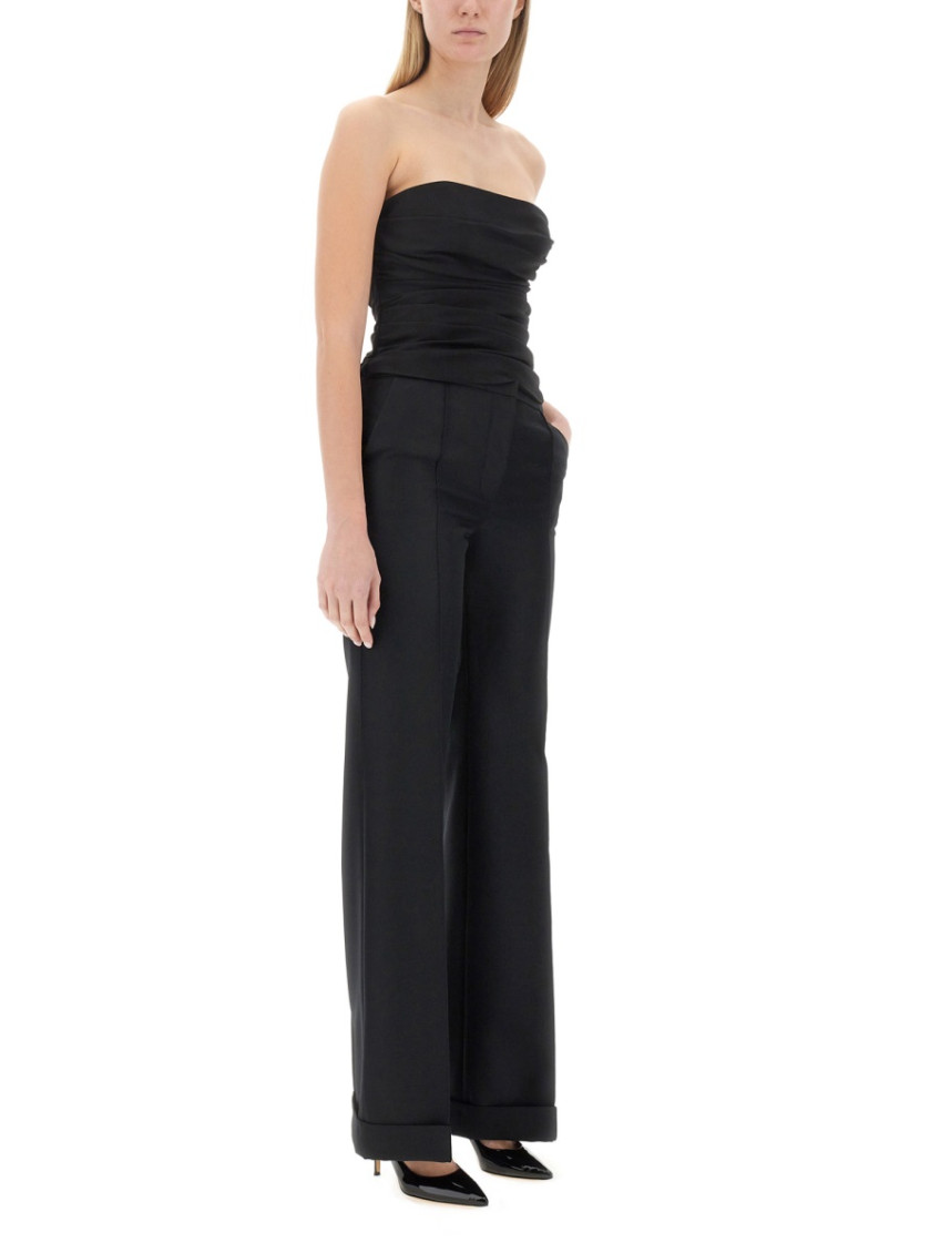 Moschino - draped ruched strapless fitted top