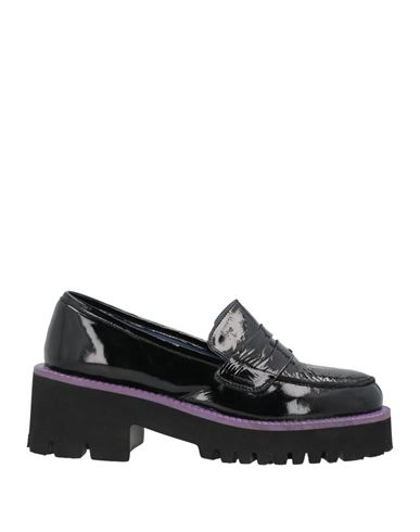 Woman Loafers Black Size 8 Leather