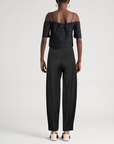 Woman Pants Black Size S Polyester, Viscose, Elastic fibres